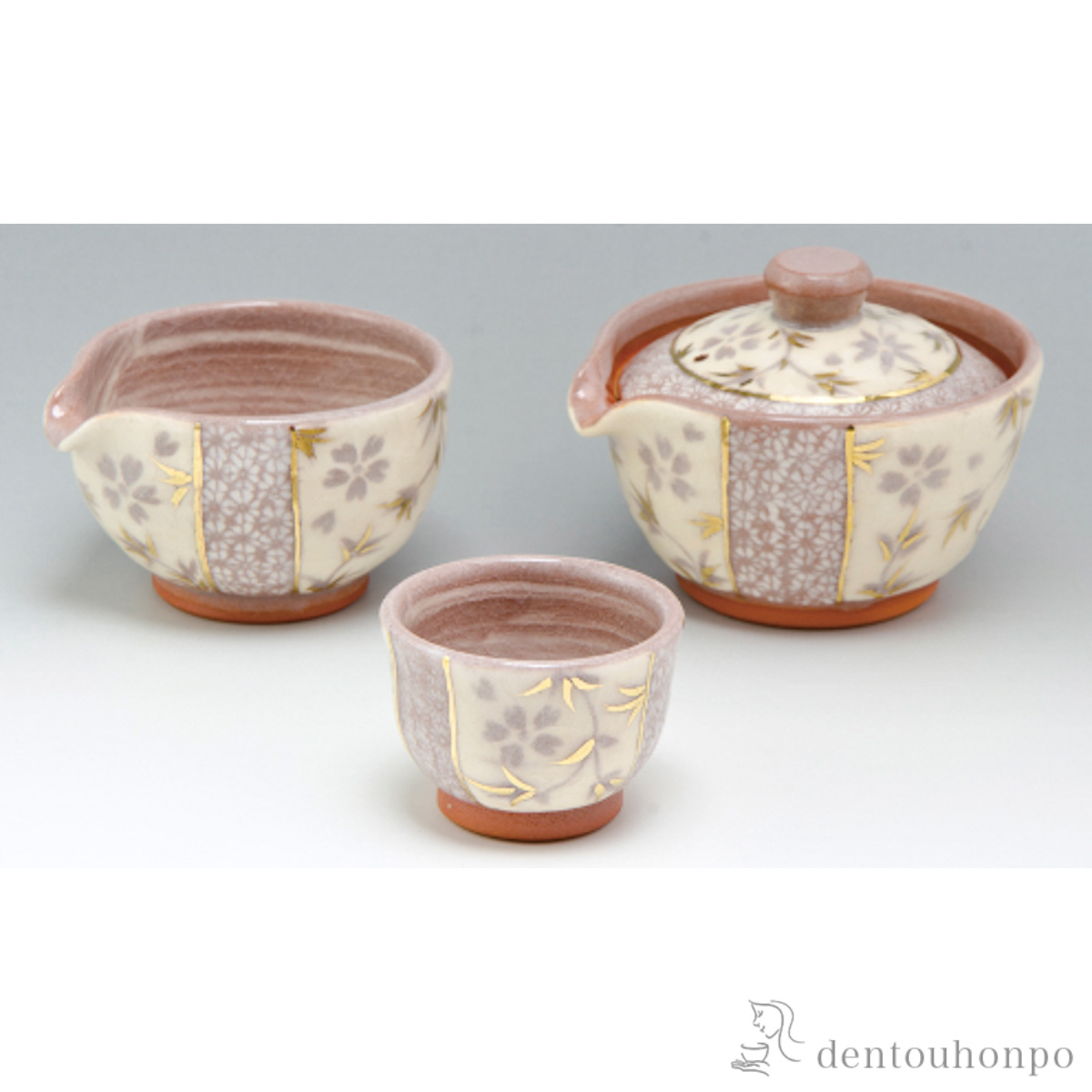 【送料無料】小茶器揃 志野更紗 宝瓶1個・湯ざまし1個・碗5個セット≪在庫確認後、1~3営業日で出荷≫ ( 名入れ有料 母の日 プレゼント 初任給 茶器セット 急須 湯呑み 日本茶 中国茶 清水焼 京焼 )