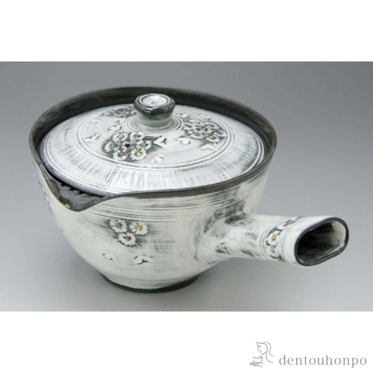 急須 彩三島≪在庫確認後、1~3営業日で出荷≫ ( 名入れ有料 母の日 プレゼント 初任給 ティーポット お茶 煎茶 日本茶 おすすめ 清水焼 京焼 )