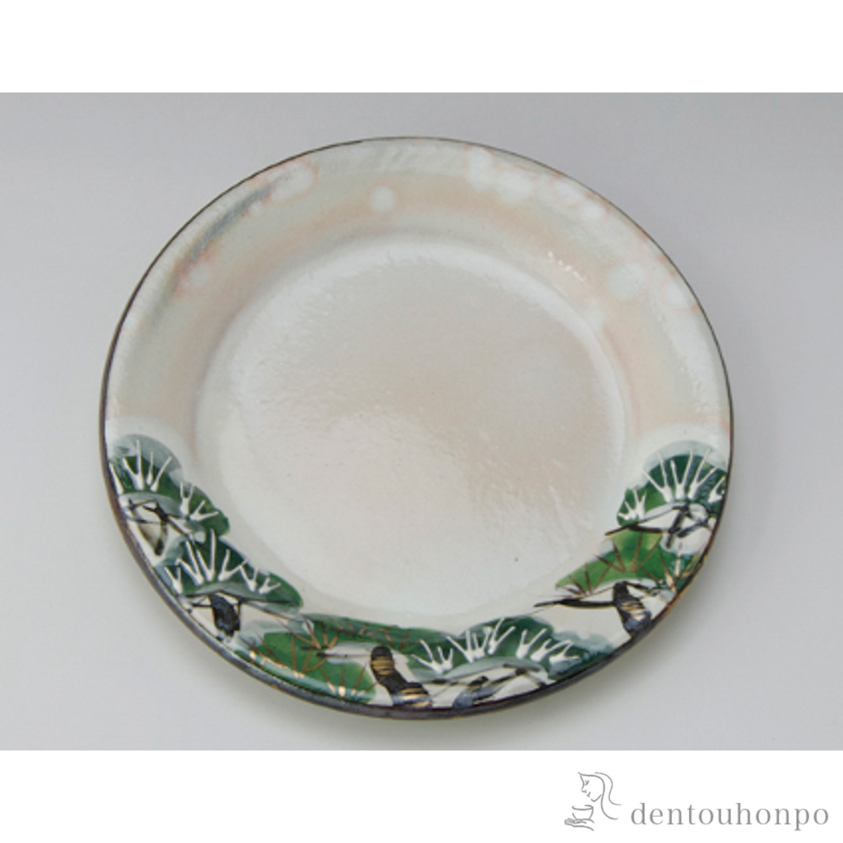 【送料無料】五寸皿 花紀行 雪松≪在庫確認後、1~3営業日で出荷≫ ( 名入れ有料 母の日 プレゼント 初任給 プレート 醤油皿 豆皿 和食 洋食 清水焼 京焼 )