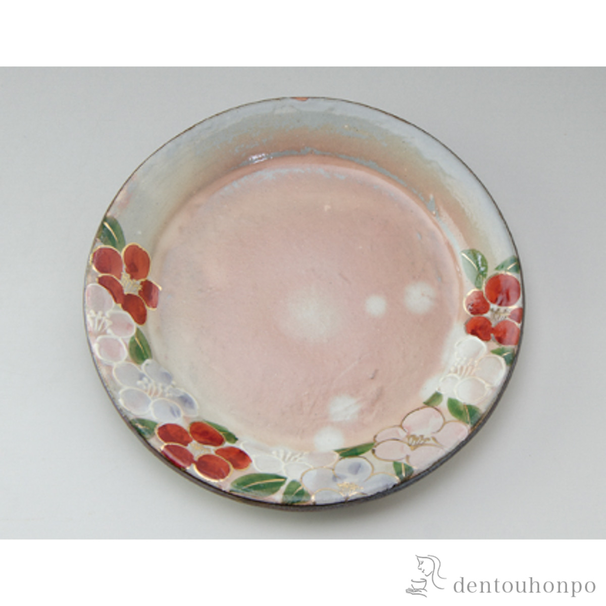 【送料無料】五寸皿 花紀行 椿≪在庫確認後、1~3営業日で出荷≫ ( 名入れ有料 母の日 プレゼント 初任給 プレート 醤油皿 豆皿 和食 洋食 清水焼 京焼 )