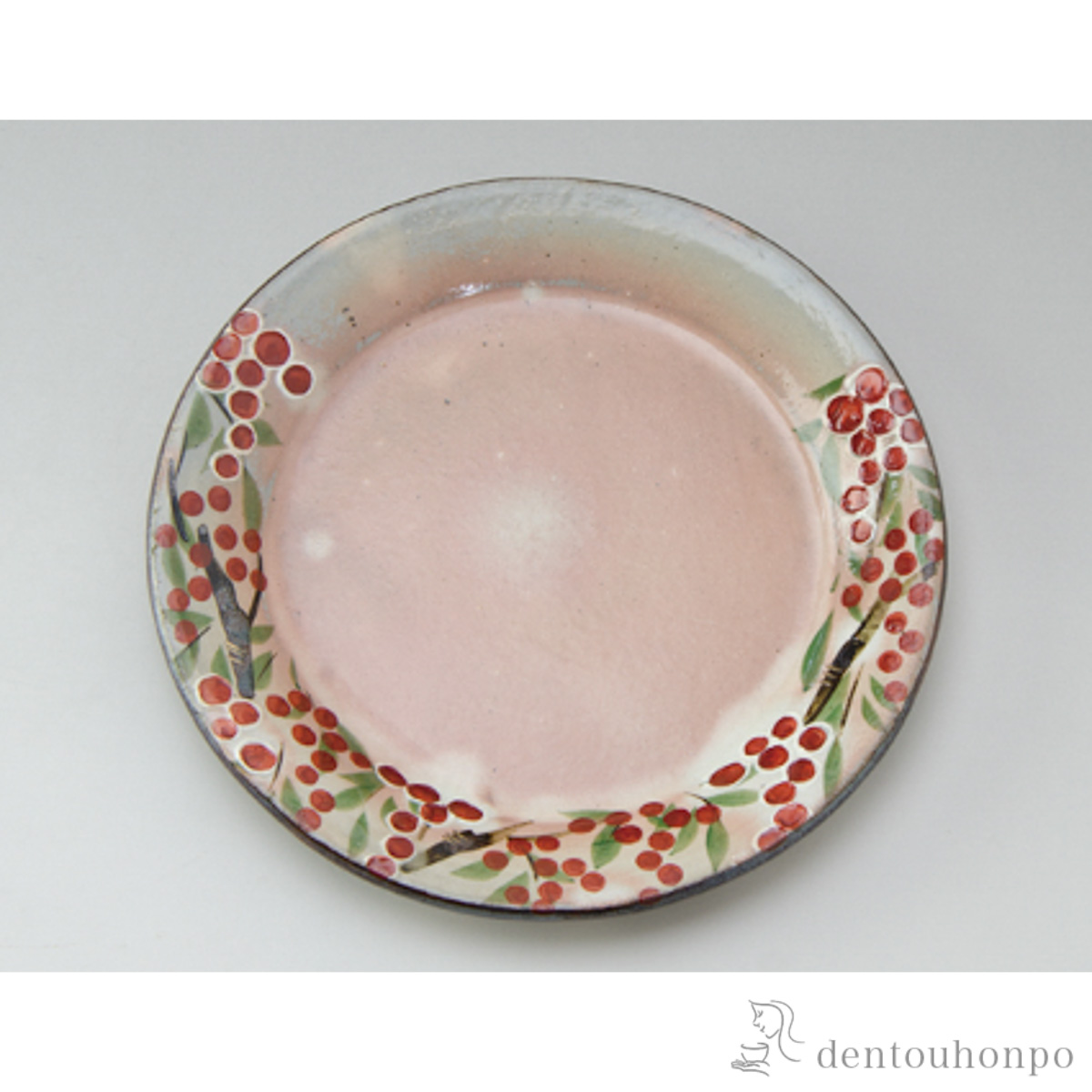 【送料無料】五寸皿 花紀行 南天≪在庫確認後、1~3営業日で出荷≫ ( 名入れ有料 母の日 プレゼント 初任給 プレート 醤油皿 豆皿 和食 洋食 清水焼 京焼 )