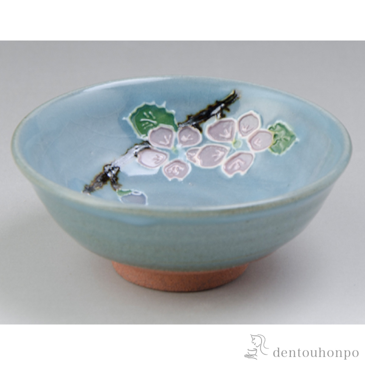 【送料無料】和桜 盃 桜青≪在庫確認後、1~3営業日で出荷≫ ( 名入れ有料 母の日 プレゼント 初任給 ぐいのみ 盃 酒器 猪口 日本酒 清水焼 京焼 )