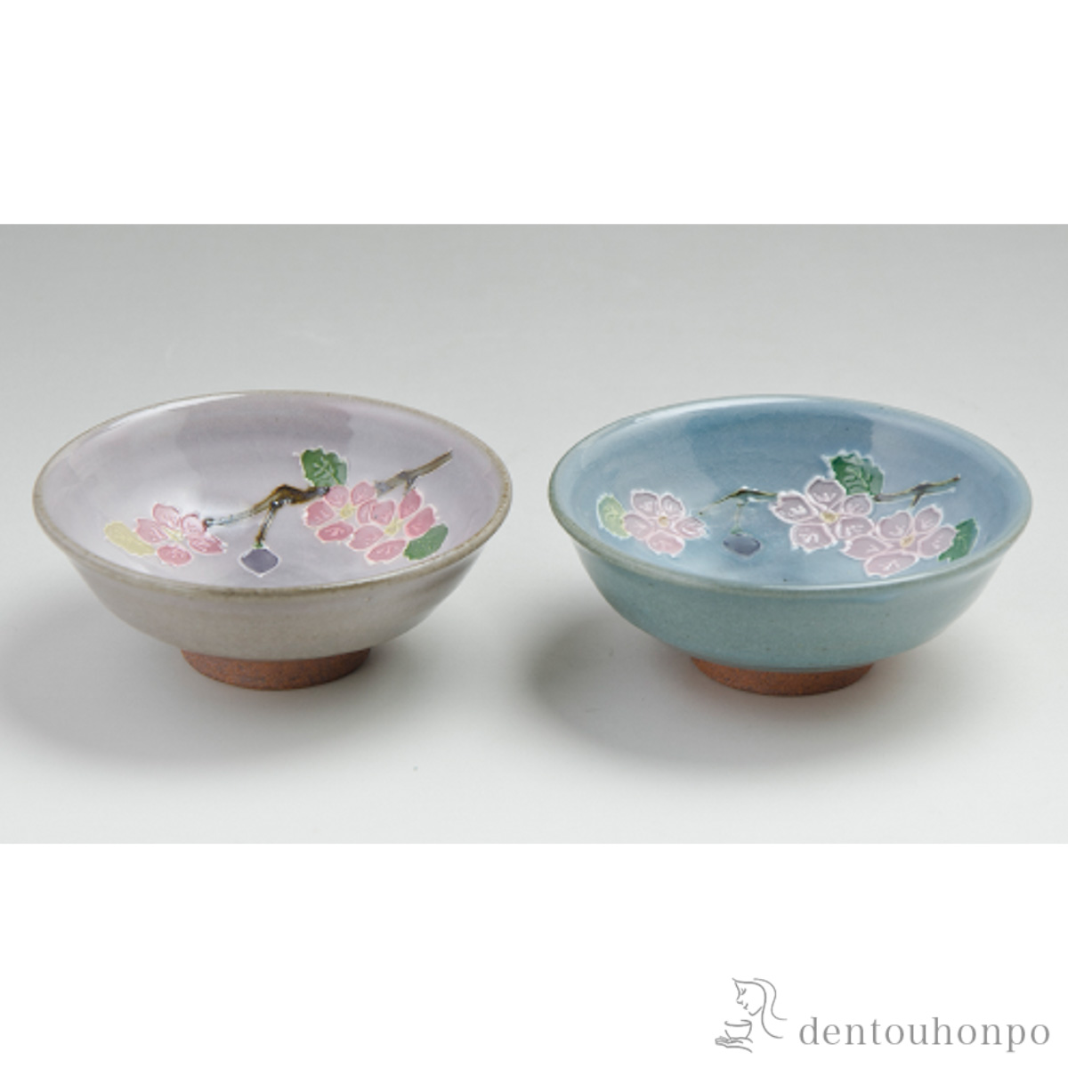 【送料無料】和桜 ペア盃 ペアセット≪在庫確認後、1~3営業日で出荷≫ ( 名入れ有料 母の日 プレゼント 初任給 ぐいのみ 盃 酒器 猪口 日本酒 清水焼 京焼 )