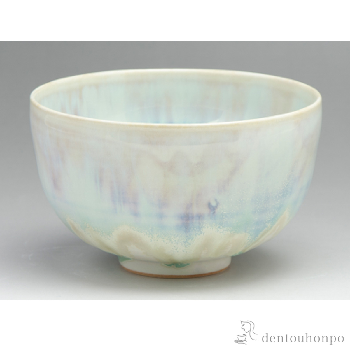 【送料無料】釉流彩 抹茶碗 朝露≪在庫確認後、1~3営業日で出荷≫ ( 抹茶碗 茶道具 茶器 お稽古用 抹茶 清水焼 京焼 )