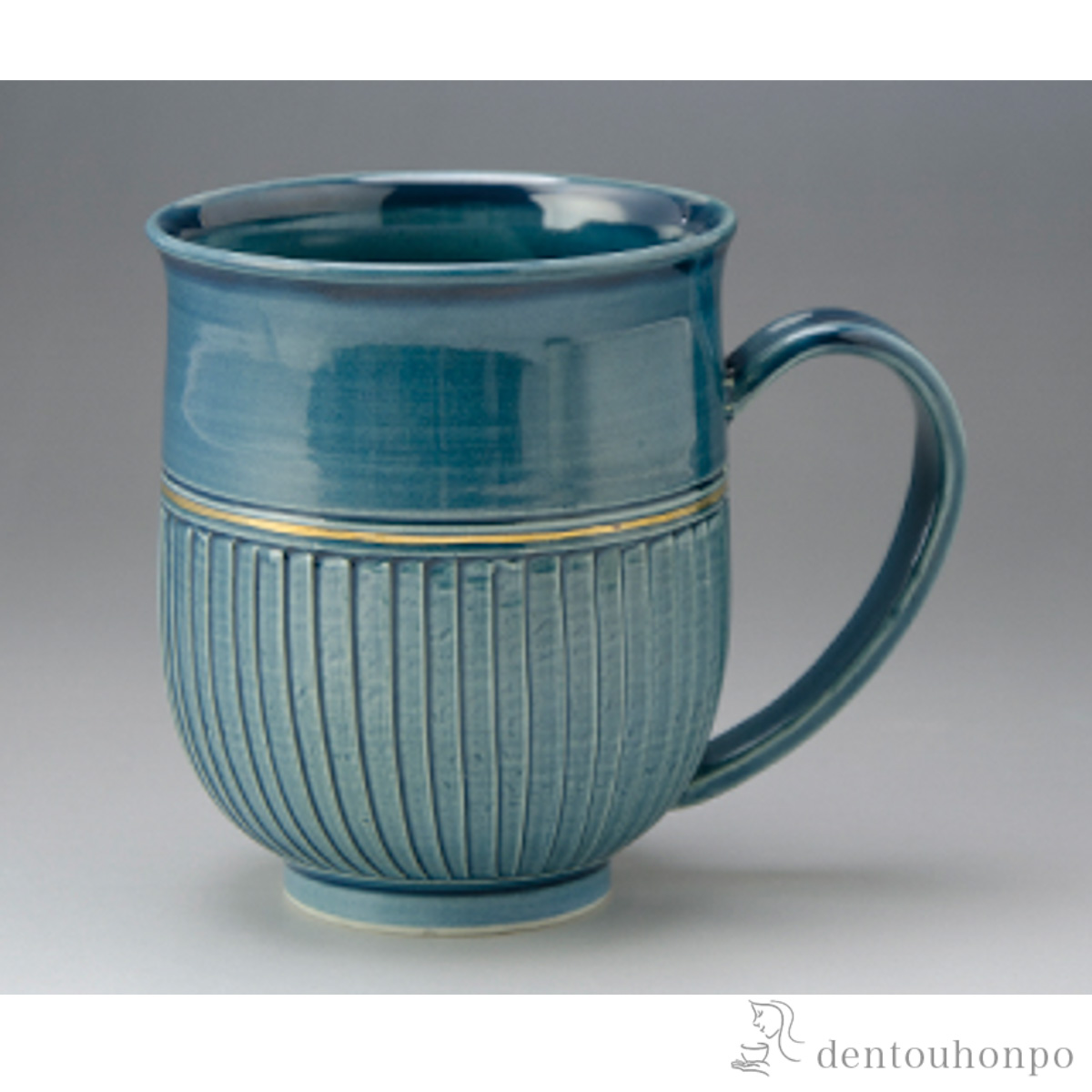 【送料無料】藍釉そぎ マグカップ≪在庫確認後、1~3営業日で出荷≫ ( 名入れ有料 母の日 プレゼント 初任給 プレゼント デザイン マグ オリジナル タンブラー 清水焼 京焼 )