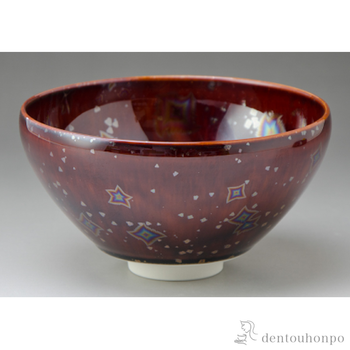 【送料無料】赤燿虹彩 抹茶碗≪在庫確認後、1~3営業日で出荷≫ ( 清水焼 京焼 名入れ有料 母の日 プレゼント 初任給 抹茶碗 茶道具 茶器 お稽古用 抹茶 清水焼 京焼 )