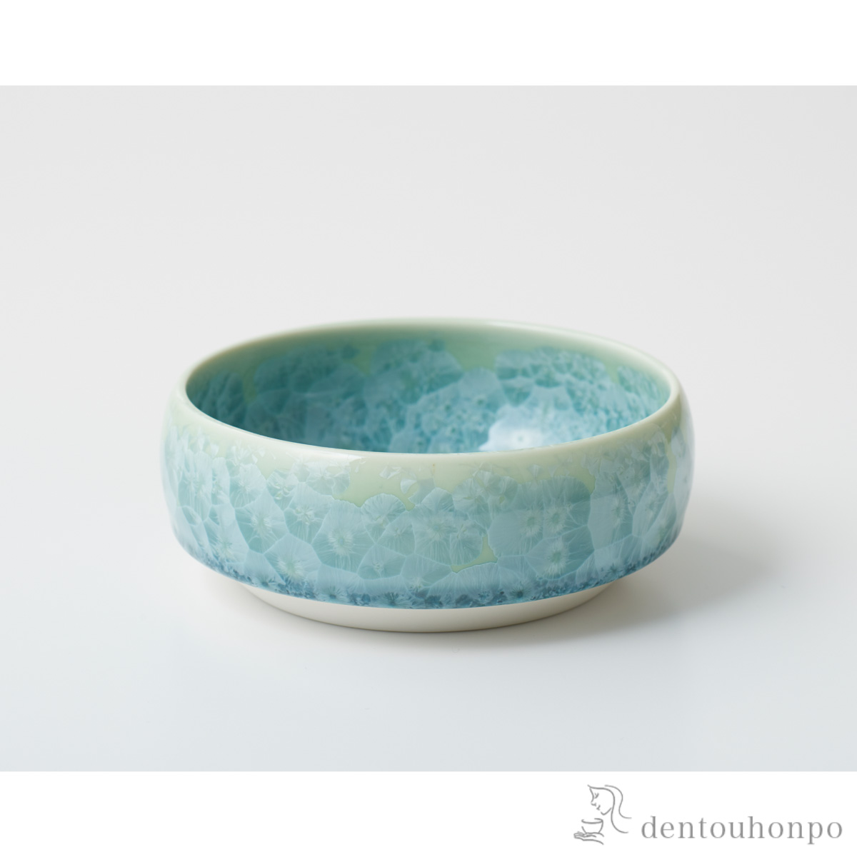 【送料無料】ペット用フードボウル Paws bowl 花結晶 緑 S≪在庫確認後、1~3営業日で出荷≫ ( 清水焼 京焼 猫用 犬用 ネコ 猫 ペット用品 清水焼 京焼 )