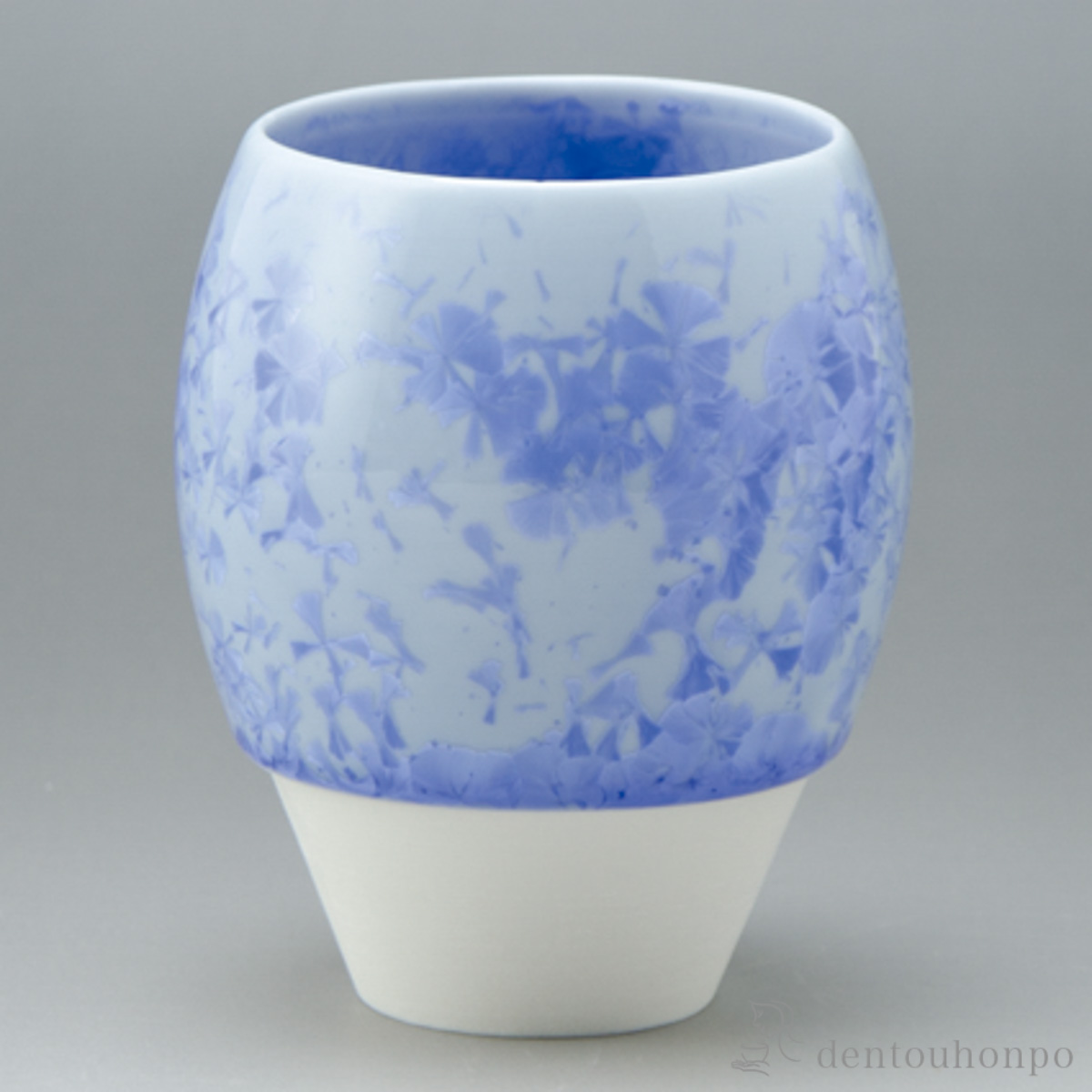 【送料無料】カップ 花結晶 青≪在庫確認後、1~3営業日で出荷≫ ( 清水焼 京焼 初任給 プレゼント 父の日 焼酎グラス ビアカップ ビールグラス フリーカップ グラス 清水焼 京焼 )