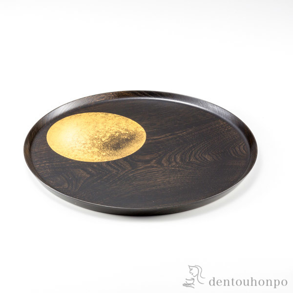【送料無料】おぼろ月トレー 漆 10号≪売り切れました≫ ( 箔一 ランチョンマット コーディネート 和食 洋食 おすすめ 金沢金箔 )