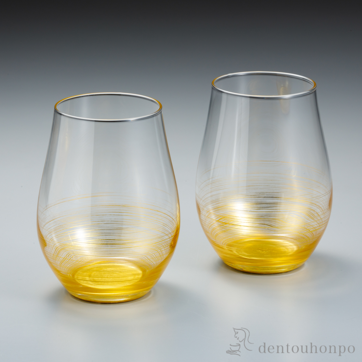 【送料無料】千筋 吟醸グラス 2個セット≪在庫確認後、1~3営業日で出荷≫ ( 箔一 母の日 プレゼント 初任給 グラス こっぷ タンブラー 焼酎 割れない 金沢金箔 )