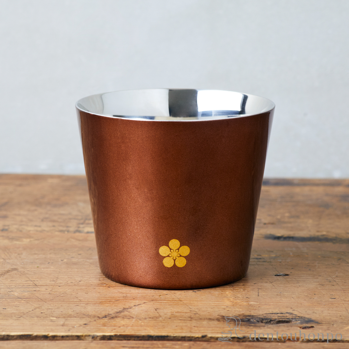 【送料無料】KAGA SHIKISAI ロックカップ SEPIA≪在庫確認後、1~3営業日で出荷≫ ( 箔一 ビールグラス ビアグラス 保温 保冷 人気 金沢金箔 )