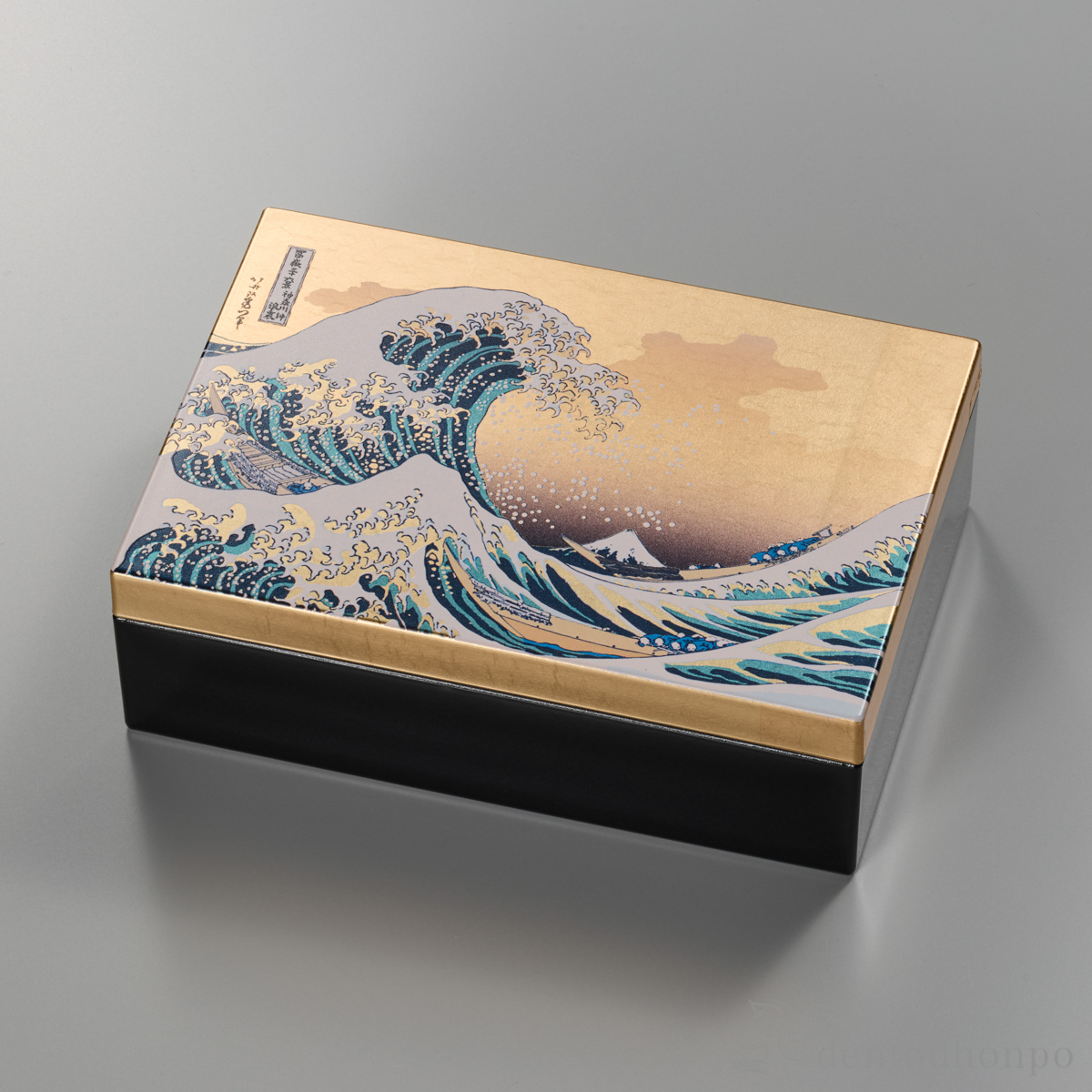 【送料無料】箔名画 アクセサリーボックス 波≪在庫確認後、1~3営業日で出荷≫ ( 箔一 アクセサリー入れ 収納ボックス ケース BOX 宝物 金沢金箔 )