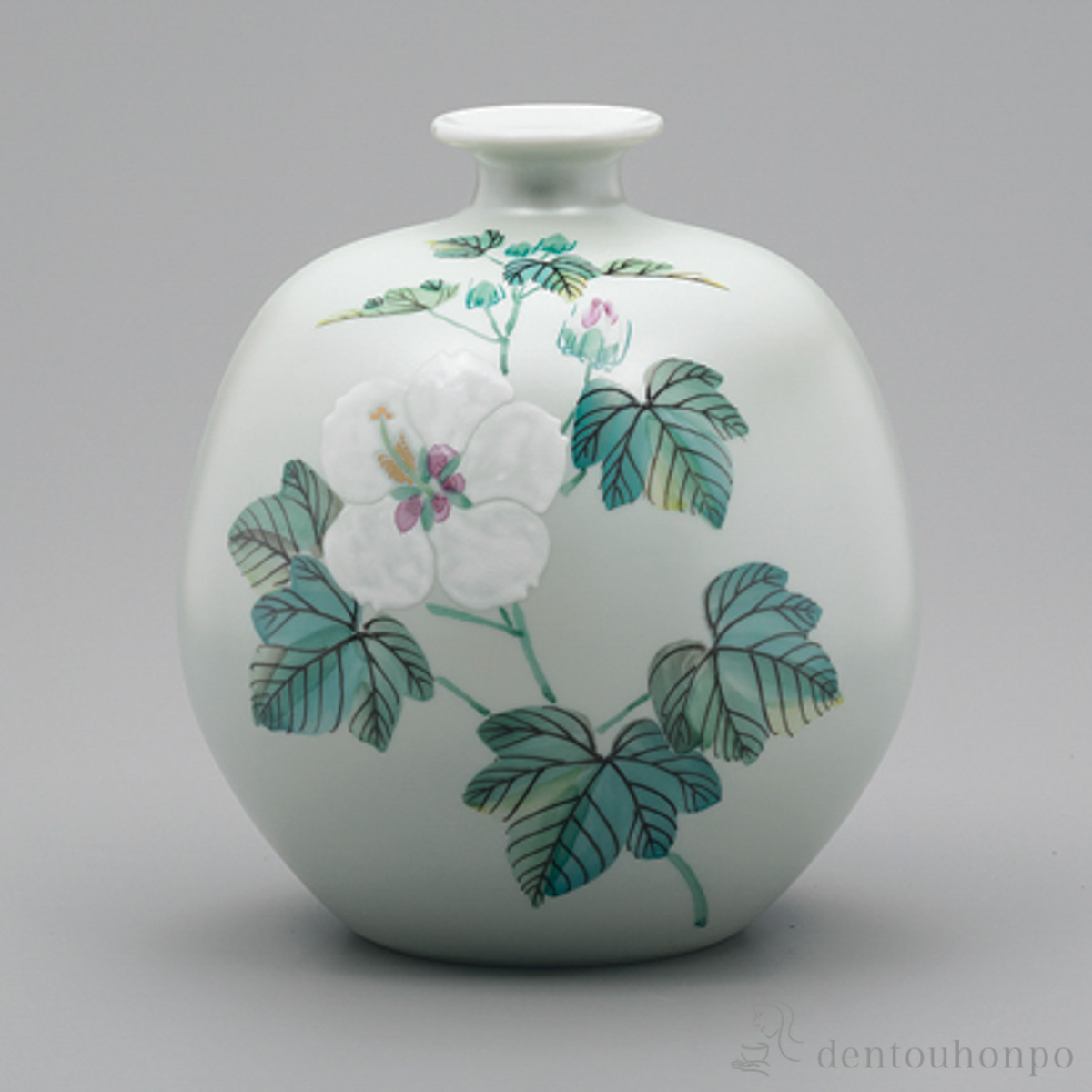 【送料無料】花瓶 芙蓉 5.5号≪在庫確認後、1~3営業日で出荷≫ ( 木札名入れ有料 ガラス フラワーベース 花器 一輪挿し おすすめ 九谷焼 )