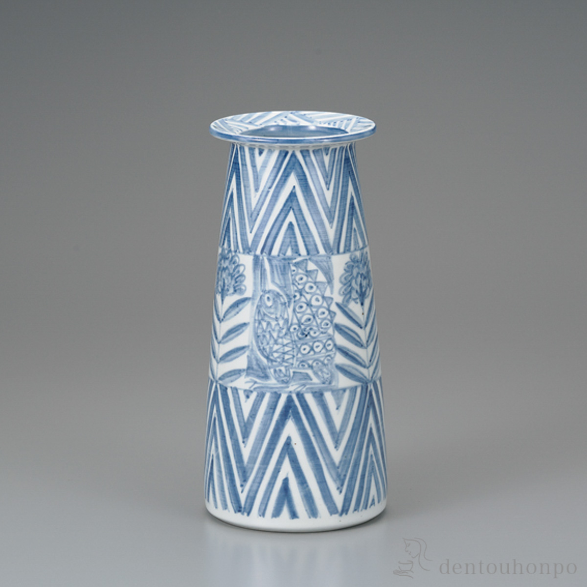 【送料無料】花瓶 ペルシャ鳥文 9.5号≪在庫確認後、1~3営業日で出荷≫ ( 木札名入れ有料 ガラス フラワーベース 花器 一輪挿し おすすめ 九谷焼 )