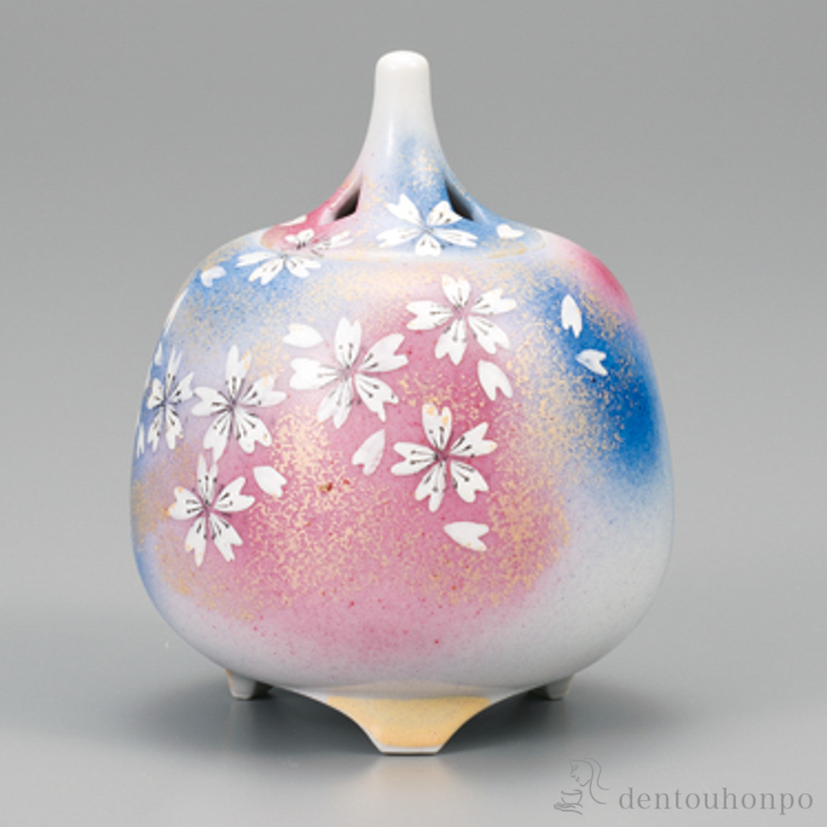 【送料無料】香炉 花の舞 4号≪在庫確認後、1~3営業日で出荷≫ ( 木箱名入れ有料 お香 線香 リラックス 仏具 人気 九谷焼 )