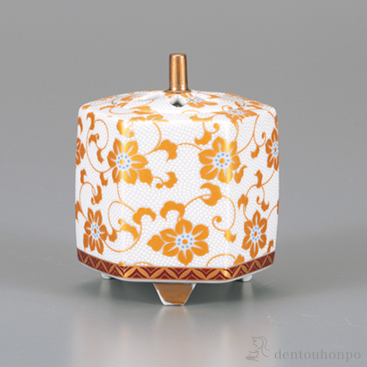 【送料無料】香炉 白粒鉄仙 3号≪在庫確認後、1~3営業日で出荷≫ ( 木箱名入れ有料 お香 線香 リラックス 仏具 人気 九谷焼 )