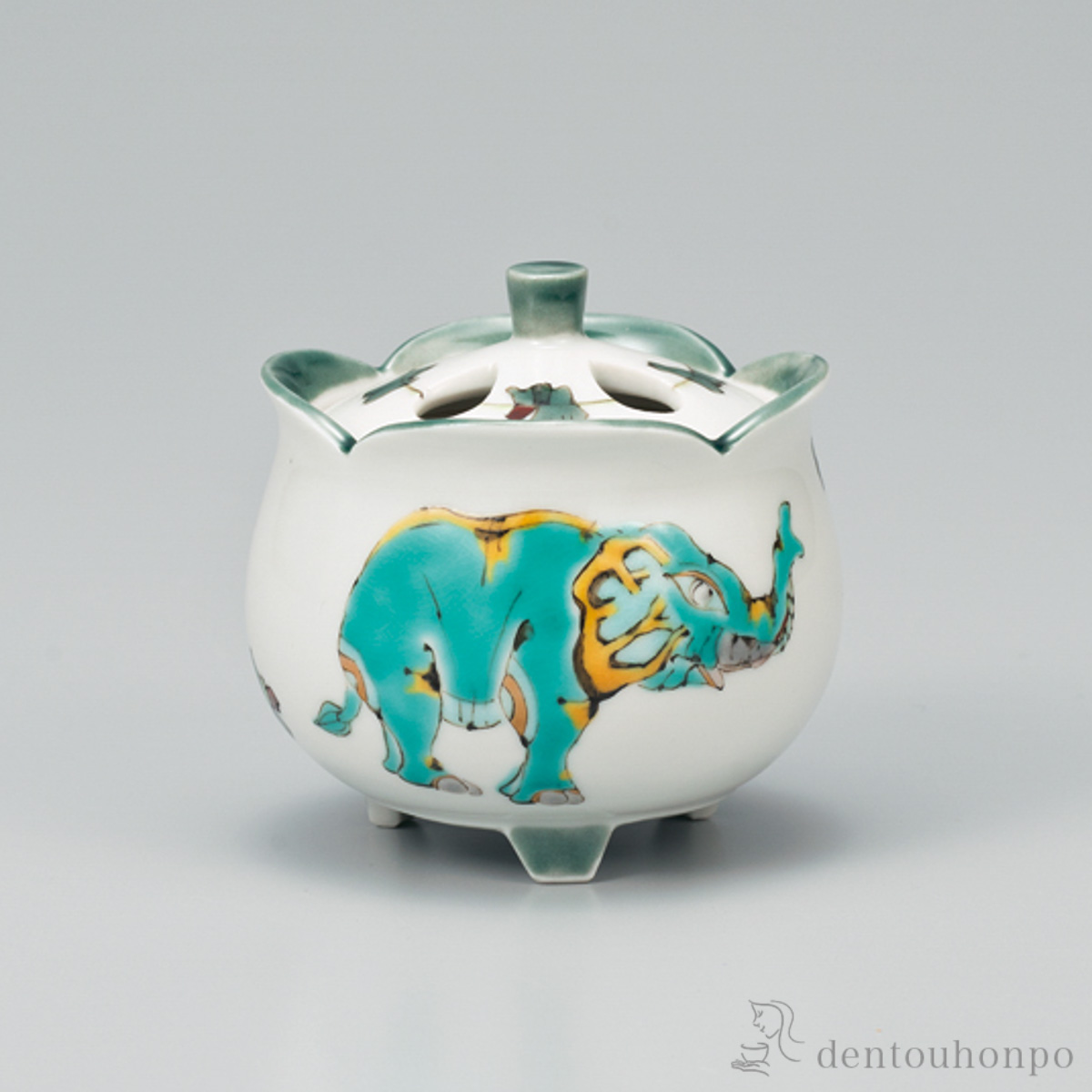 【送料無料】香炉 神象 2.7号≪在庫確認後、1~3営業日で出荷≫ ( お香 線香 リラックス 仏具 人気 九谷焼 )