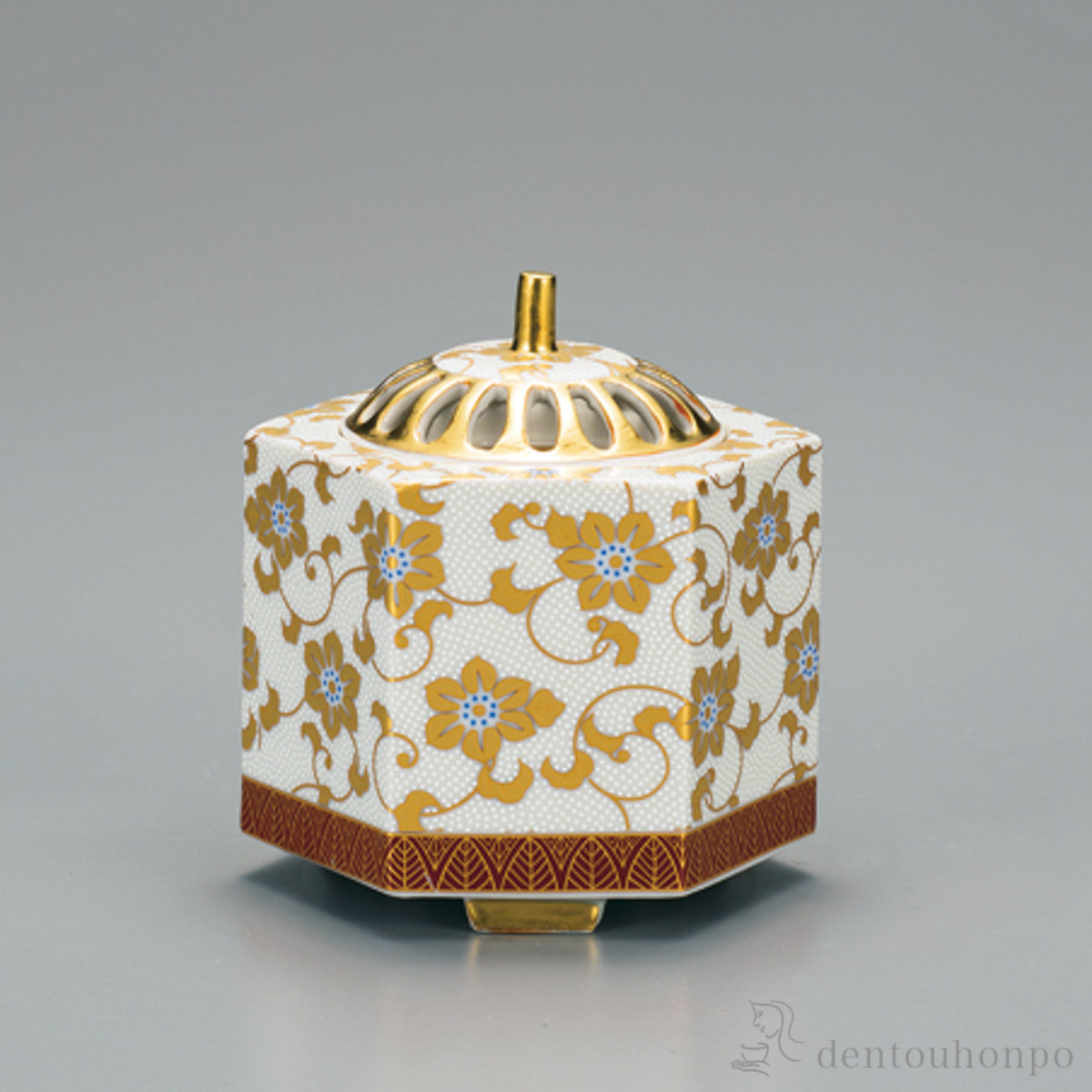 【送料無料】香炉 白粒鉄仙 3.5号≪在庫確認後、1~3営業日で出荷≫ ( 木箱名入れ有料 お香 線香 リラックス 仏具 人気 九谷焼 )