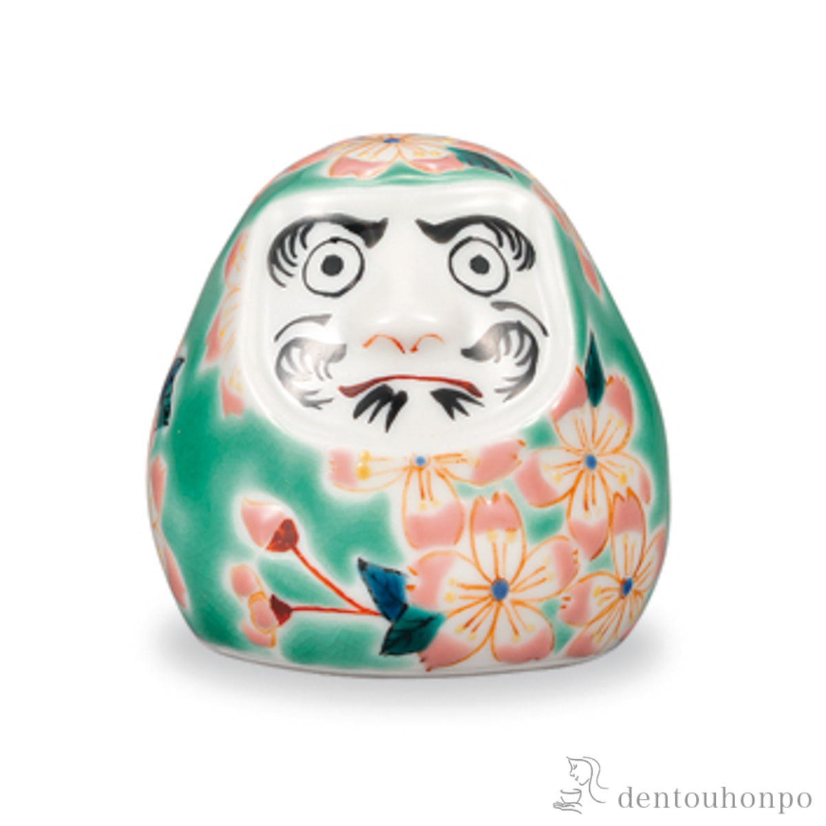 【送料無料】置物 ダルマ 桜≪在庫確認後、1~3営業日で出荷≫ ( 置物 幸運 風水 縁起物 人気 九谷焼 )