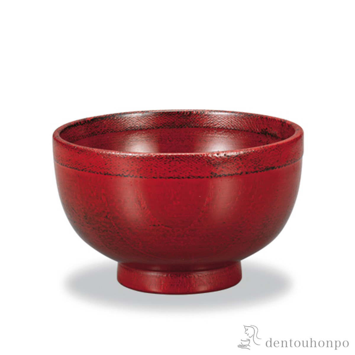 布貼汁碗 根来 赤≪在庫確認後、1~3営業日で出荷≫ ( 雑煮椀 お椀 お吸い物 味噌汁 おすすめ 山中漆器 )