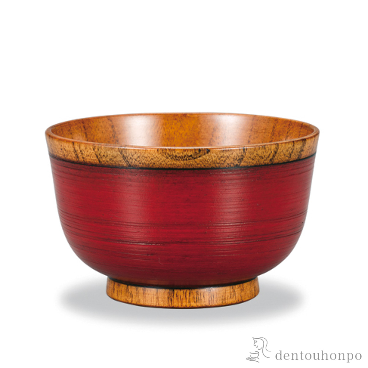 刷毛目汁碗 朱≪在庫確認後、1~3営業日で出荷≫ ( 雑煮椀 お椀 お吸い物 味噌汁 おすすめ 山中漆器 )