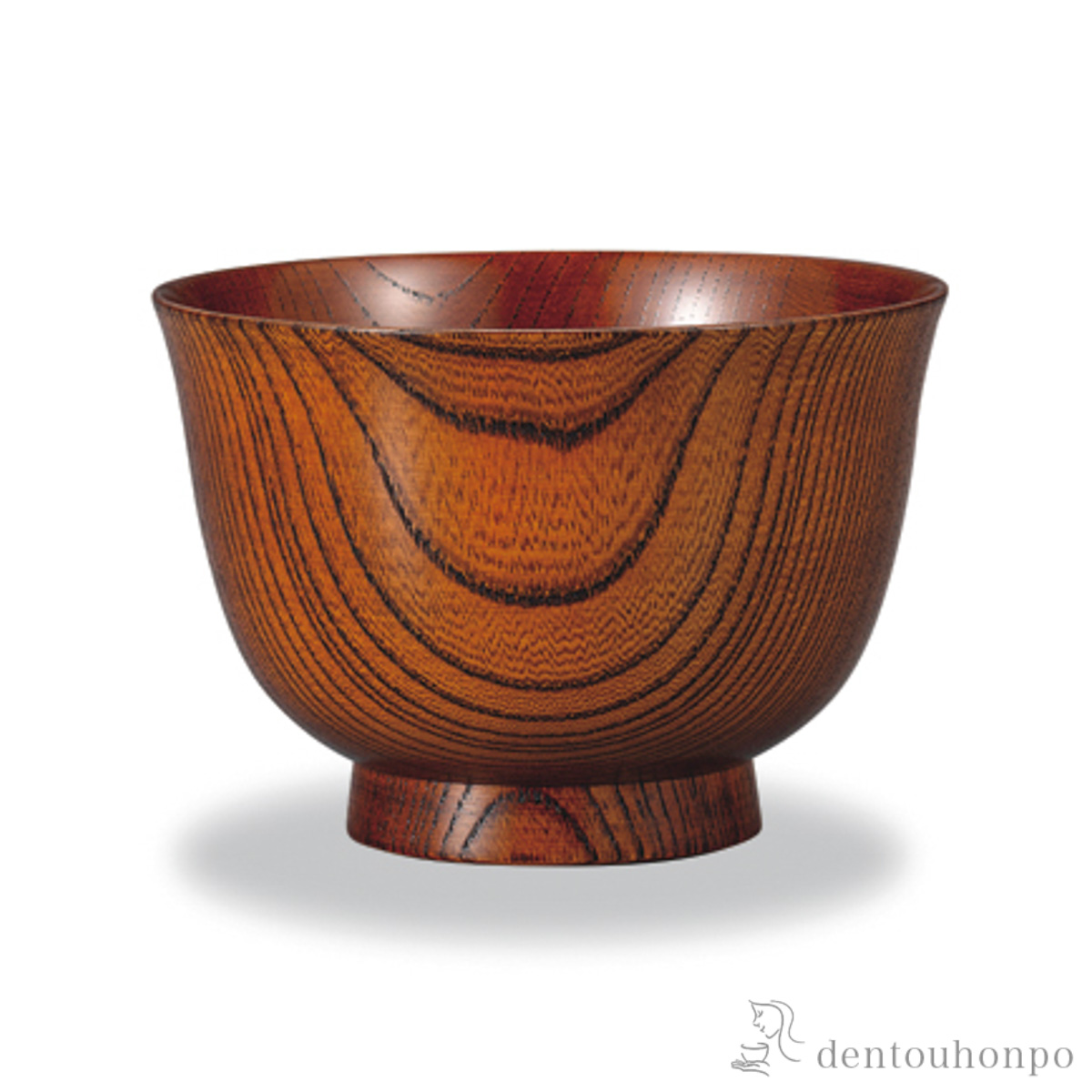 端反汁碗 拭漆 欅≪在庫確認後、1~3営業日で出荷≫ ( 雑煮椀 お椀 お吸い物 味噌汁 おすすめ 山中漆器 )