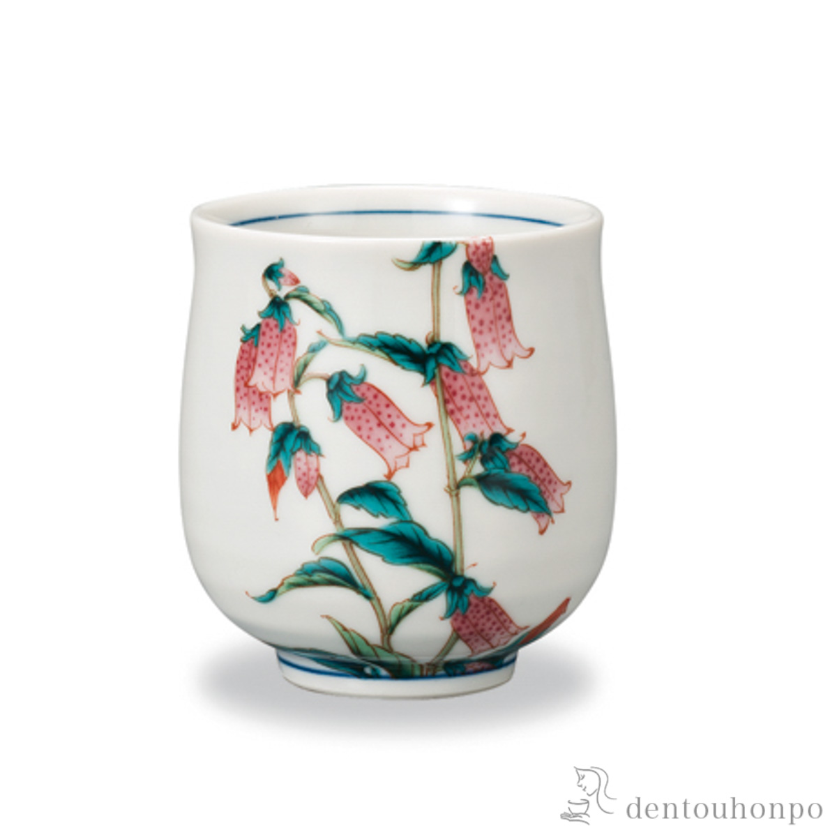 湯呑 12か月の花 螢袋（8月）≪在庫確認後、1~3営業日で出荷≫ ( 湯のみ ゆのみ 湯飲み カップ プレゼント 九谷焼 )