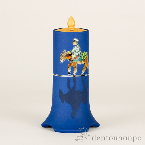 【送料無料】九谷焼 香器 色絵シルクロ−ド家路≪在庫確認後、通常即日で出荷≫ ( 木箱名入れ有料 木札名入れ有料 お香 線香 リラックス 仏具 人気 九谷焼 )