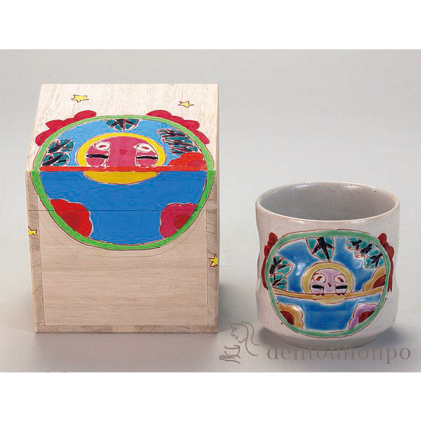 【送料無料】九谷焼 色いろカップ ふくろう≪在庫確認後、通常即日で出荷≫ ( 和窯 色いろカップ 木箱名入れ有料 焼酎グラス ビアカップ ビールグラス フリーカップ グラス 九谷焼 )