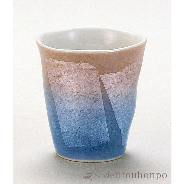 九谷焼 カップ 銀彩 紫青色 小≪在庫確認後、通常即日で出荷≫ ( 焼酎グラス ビアカップ ビールグラス フリーカップ グラス 九谷焼 )