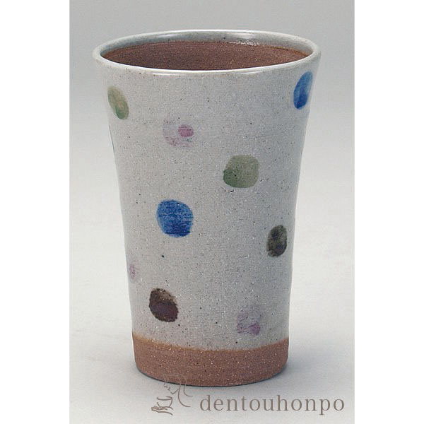 九谷焼 ビアカップ 四色水玉 350ml≪在庫確認後、通常即日で出荷≫ ( タンブラー ビアグラス ビアカップ プレゼント 人気 九谷焼 )