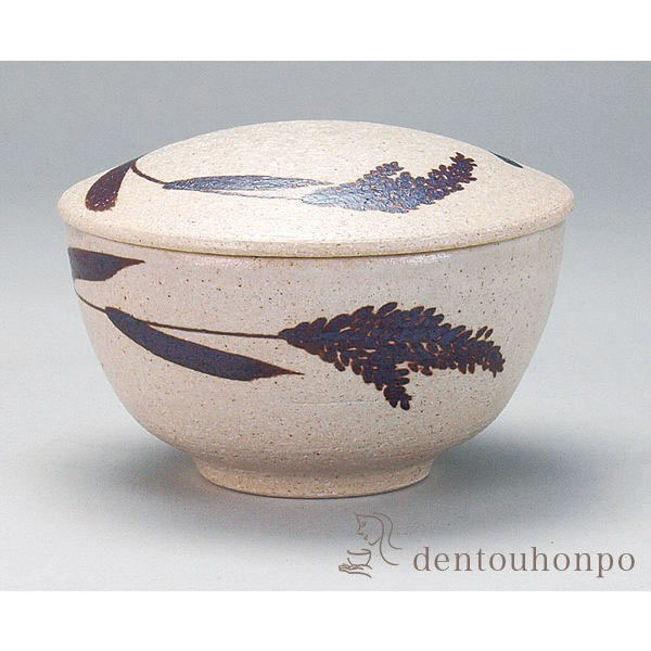 九谷焼 蓋付レンジ鉢 おひつ 稲穂≪在庫確認後、通常即日で出荷≫ ( 和窯 どんぶり 丼 美味しい ふっくら レンジ 九谷焼 )