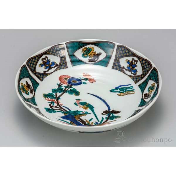 九谷焼 鉢 古九谷花鳥 7号≪在庫確認後、通常即日で出荷≫ ( 和食 セット おつまみ 朝食 煮物 九谷焼 )