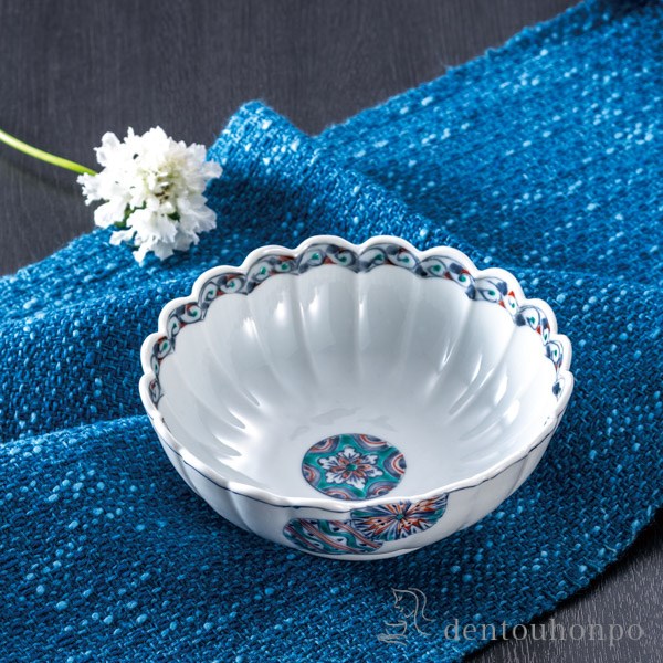 【送料無料】九谷焼 鉢 丸小紋 5.2号≪在庫確認後、通常即日で出荷≫ ( 和食 セット おつまみ 朝食 煮物 九谷焼 )