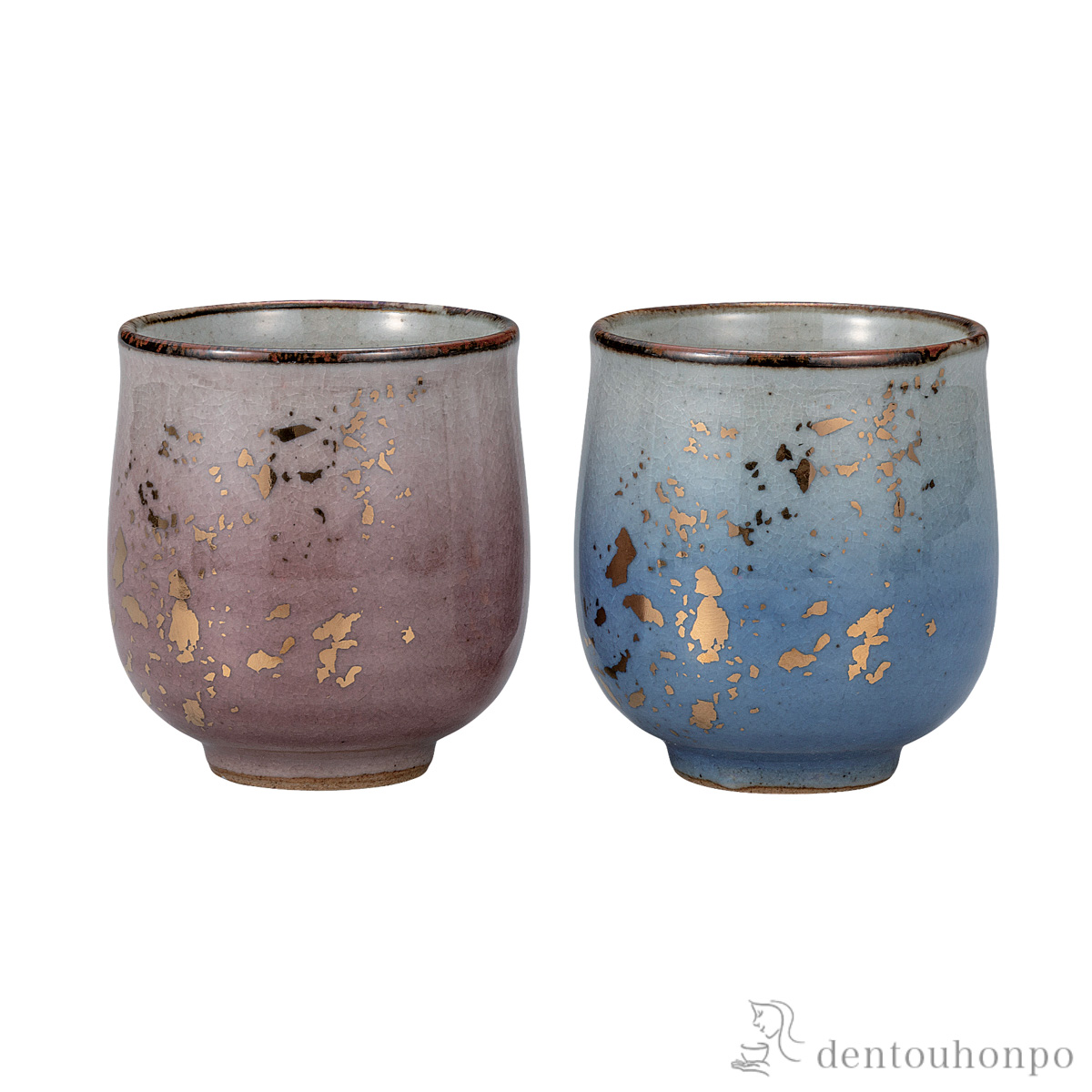 九谷焼 組湯呑 釉金ちらし ペア≪在庫確認後、通常即日で出荷≫ ( 湯呑み 湯のみ セット 湯飲み おすすめ セット 九谷焼 )