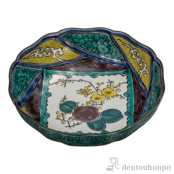 鉢 梅椿文 5.2号≪在庫確認後、通常即日で出荷≫ ( 和食 セット おつまみ 朝食 煮物 九谷焼 )