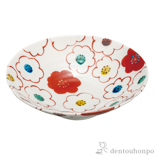 【送料無料】鉢 花紋 7号≪在庫確認後、通常即日で出荷≫ ( 和食 セット おつまみ 朝食 煮物 九谷焼 )