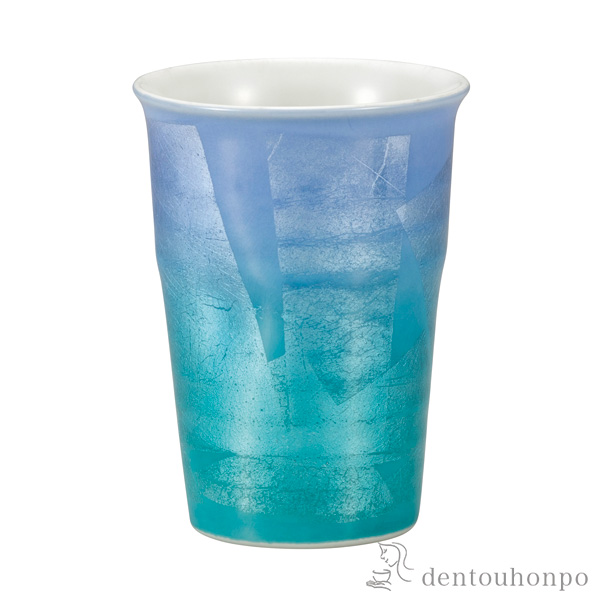 【送料無料】フリーカップ 二色銀彩≪在庫確認後、通常即日で出荷≫ ( 焼酎グラス ビアカップ ビールグラス フリーカップ グラス 九谷焼 )