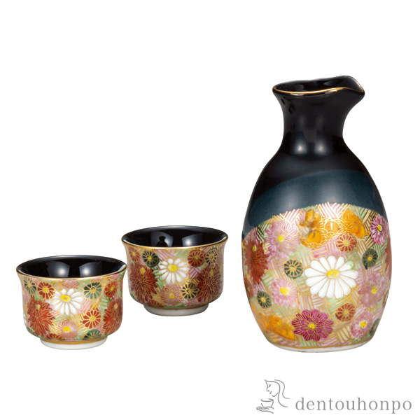 晩酌揃 花詰≪2ヶ月程で出荷予定≫ ( 初任給 プレゼント 母の日 酒器 日本酒 冷酒 プレゼント 人気 九谷焼 )
