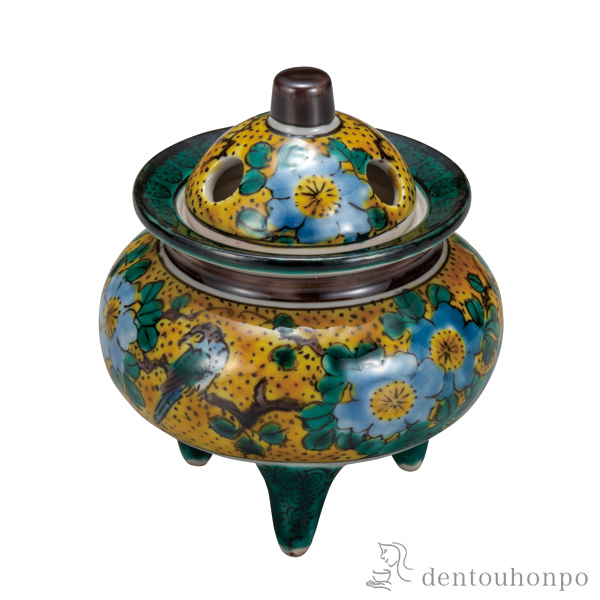 【送料無料】豆香炉 吉田屋 3号≪在庫確認後、通常即日で出荷≫ ( 木箱名入れ有料 お香 線香 リラックス 仏具 人気 九谷焼 )