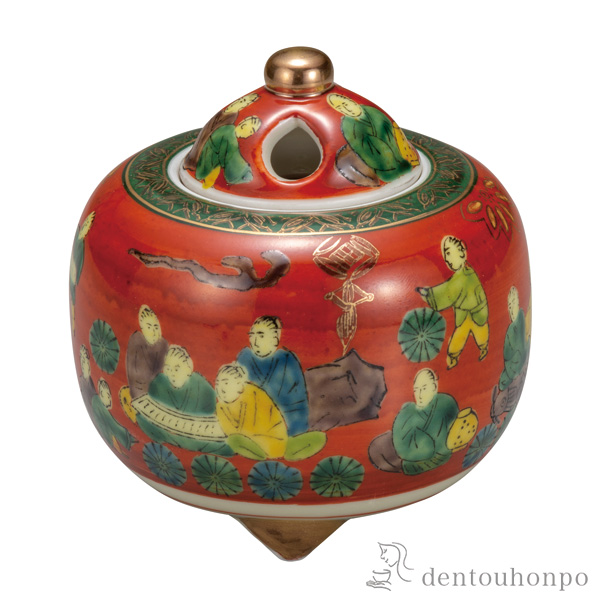 【送料無料】香炉 木米 3.5号≪在庫確認後、通常即日で出荷≫ ( 木箱名入れ有料 お香 線香 リラックス 仏具 人気 九谷焼 )