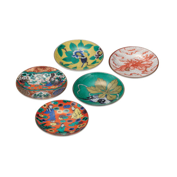 皿揃 時代絵 3.2号≪在庫確認後、通常即日で出荷≫ ( 和食器セット お皿 揃える 食器 和食 九谷焼 )