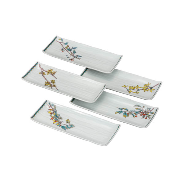 【送料無料】皿揃 果実絵変り 9号≪在庫確認後、通常即日で出荷≫ ( 和食器セット お皿 揃える 食器 和食 九谷焼 )