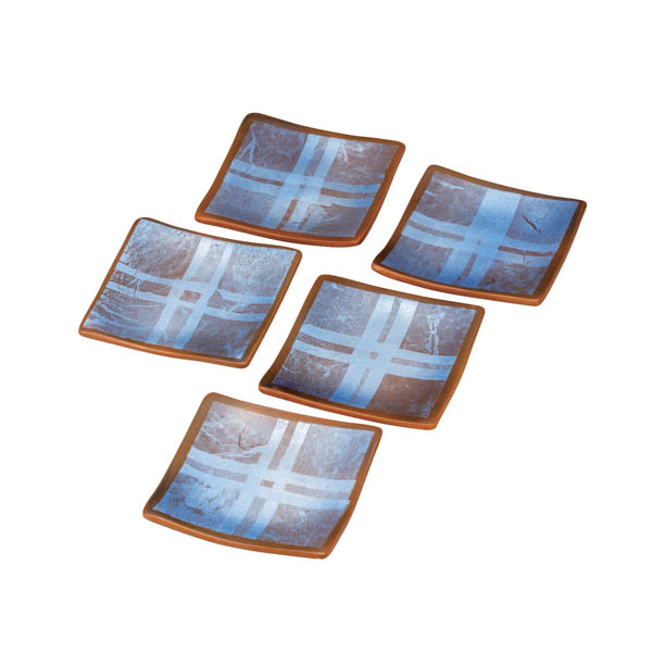 【送料無料】皿揃 銀彩 5.2号≪在庫確認後、通常即日で出荷≫ ( 和食器セット お皿 揃える 食器 和食 九谷焼 )