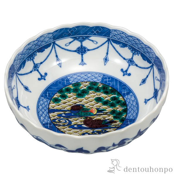 【送料無料】鉢 吉田屋おしどり 6.5号≪在庫確認後、通常即日で出荷≫ ( 和食 食器 おつまみ 朝食 煮物 九谷焼 )