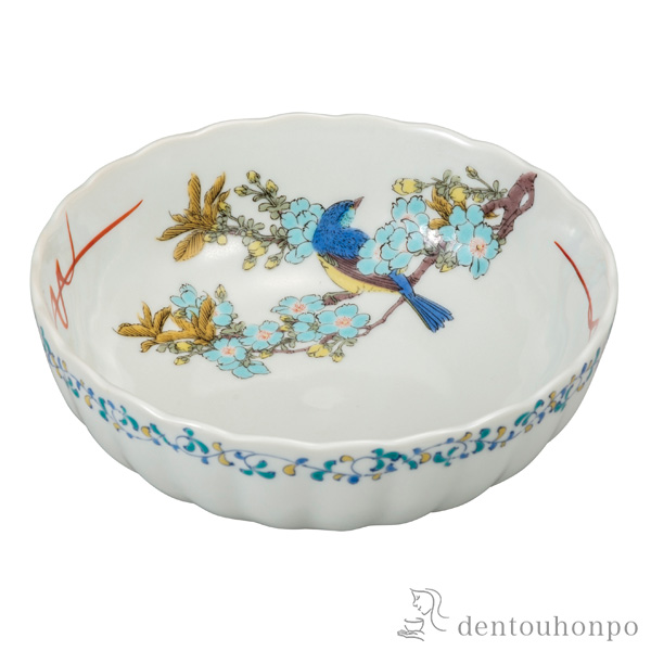 【送料無料】鉢 桜に鳥 5.5号≪在庫確認後、通常即日で出荷≫ ( 和食 食器 おつまみ 朝食 煮物 九谷焼 )