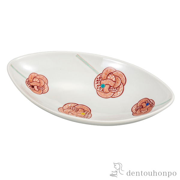 【送料無料】鉢 赤絵水引文 8.5号≪在庫確認後、通常即日で出荷≫ ( 和食 食器 料理 食器 パーティー 九谷焼 )