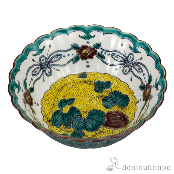 【送料無料】鉢 からす瓜 5号≪在庫確認後、通常即日で出荷≫ ( 和食 食器 おつまみ 朝食 煮物 九谷焼 )