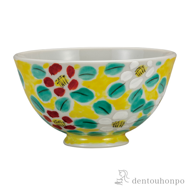 軽量飯碗 花模様≪在庫確認後、通常即日で出荷≫ ( ごはん 白ご飯 お茶碗 飯碗 おすすめ 九谷焼 )