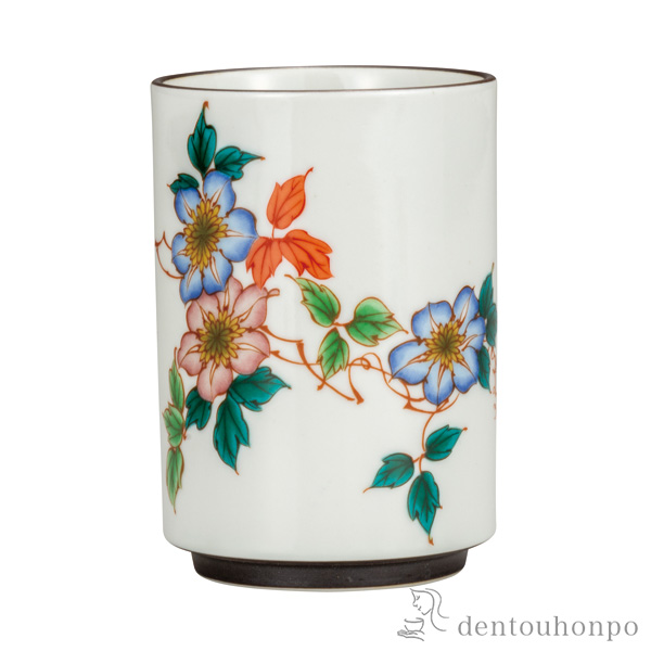 大湯呑 鉄仙≪在庫確認後、通常即日で出荷≫ ( 湯のみ ゆのみ 湯飲み カップ プレゼント 九谷焼 )